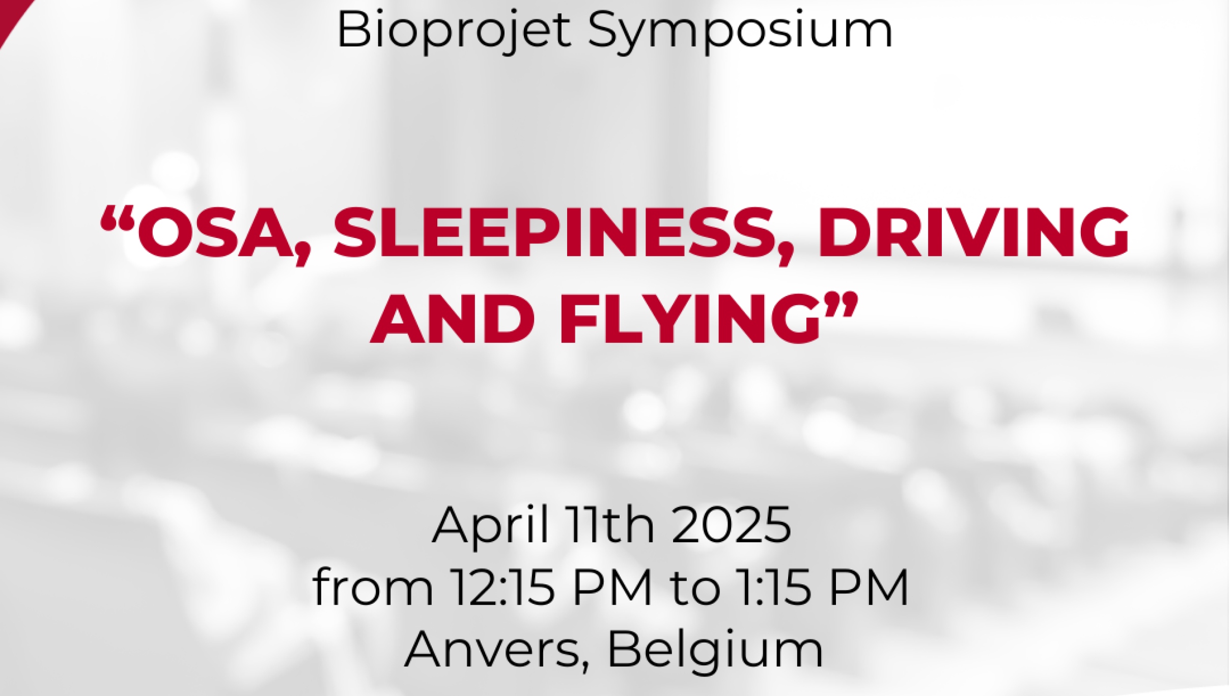  SAOS, somnolence, conduite et aviation| Bioprojet | Paris